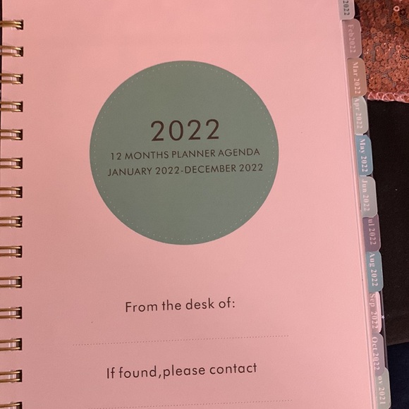 Spiral Planner 2022 Featuring Dark Blue with Stars - New - Picture 7 of 7